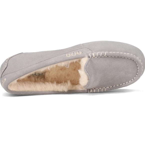 UGG Gray Cream sheepskin Women's Slippers SZ 5 NWOT - Picture 13 of 13